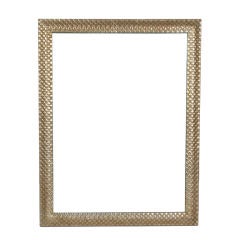 Large Rectangular Silvered Florentine Frame Mirror