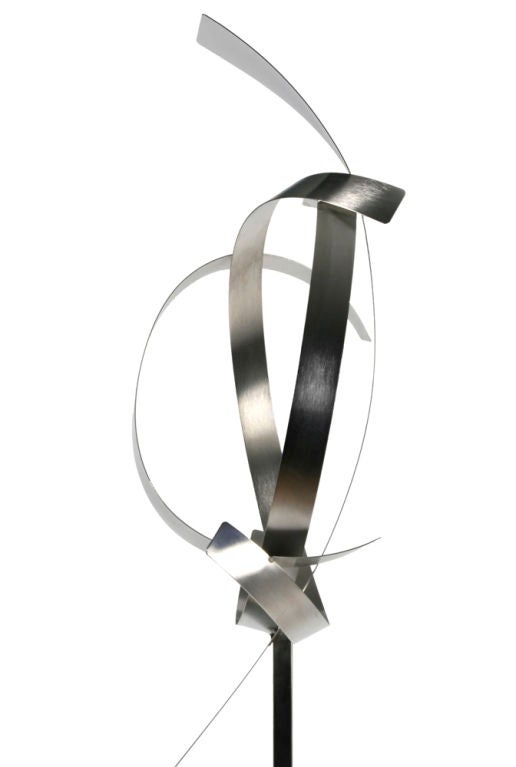 Mid-20th Century Abstract Stainless Steel Ribbon Sculpture