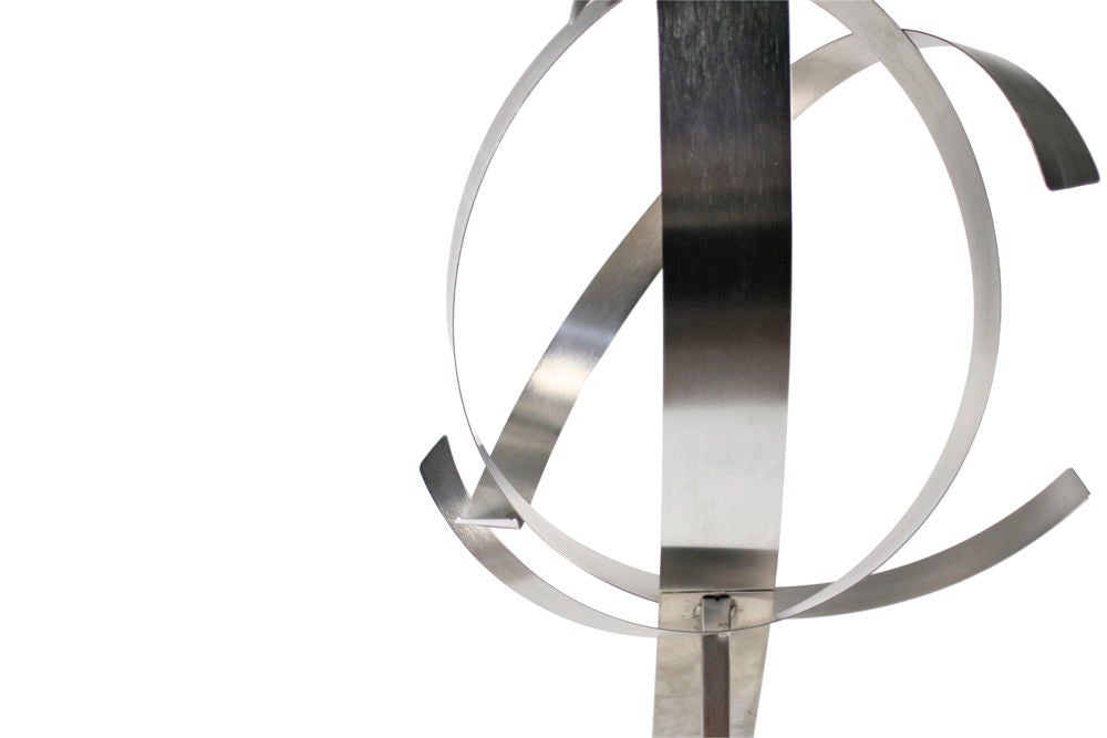 Abstract Stainless Steel Ribbon Sculpture 1