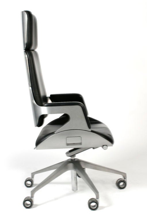 German James Bond 007 Silver Executive Desk Chair by Interstuhl