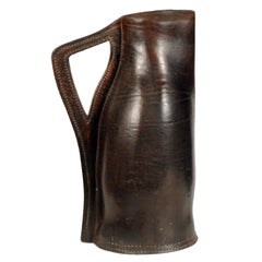 English Stitched Leather Drinking Vessel
