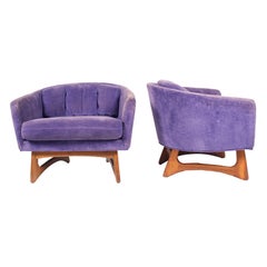 American Low Wide Barrel Lounge Chairs by Adrian Pearsall for Craft Associates