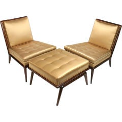 Exquisite Set of Chairs & Ottoman by T.H. Robsjohn-Gibbings 9