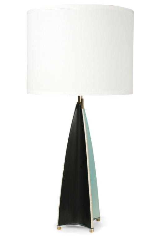 Mid-Century Modern American Parabolic Fin Table Lamp by Gerald Thurston for Lightolier For Sale