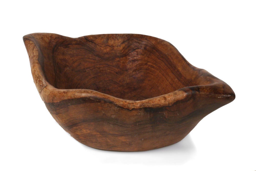 American Hand Carved Freeform Boat Bowl
