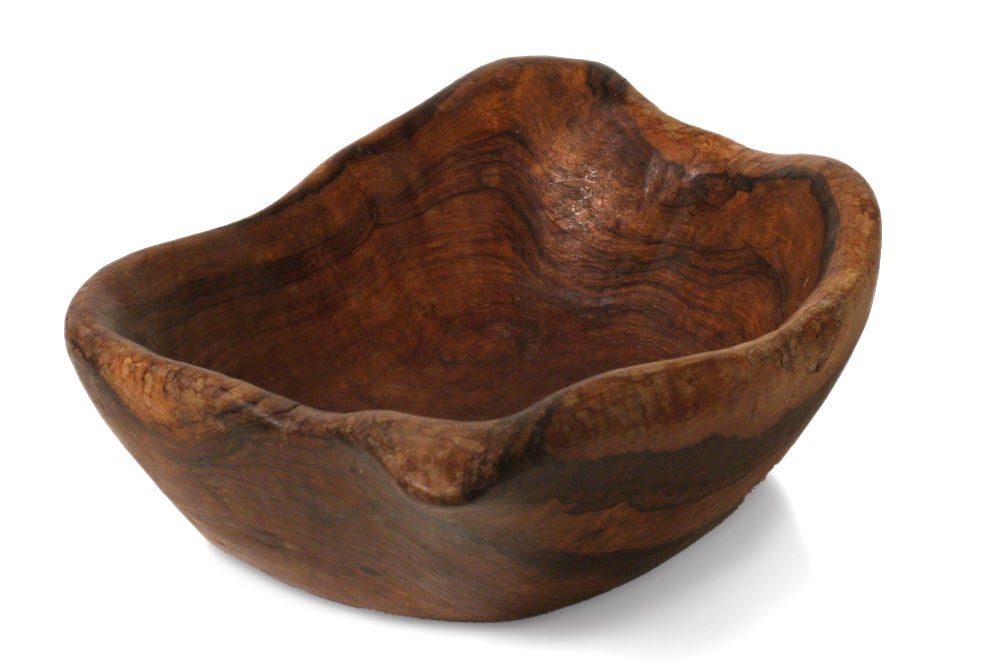 Hand Carved Freeform Boat Bowl In Excellent Condition In New York, NY