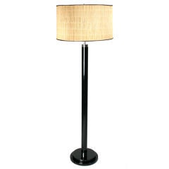 Black Lucite Pole Floor Lamp by Karl Springer