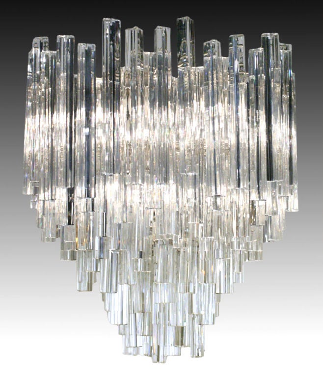 Round Cascading Crystal Chandelier by Camer