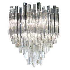 Round Cascading Crystal Chandelier by Camer