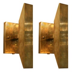 Pair of Minimalist Brass Sconces by Chapman
