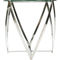 Aluminum Ribbon Lamp Table by John Vesey