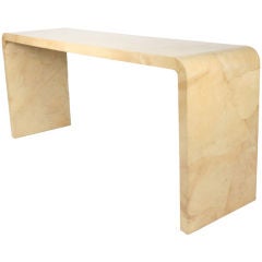 Parchment Wrapped Waterfall Console