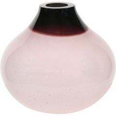 Deep Purple Murano Incalmo Glass Vase by Barbini