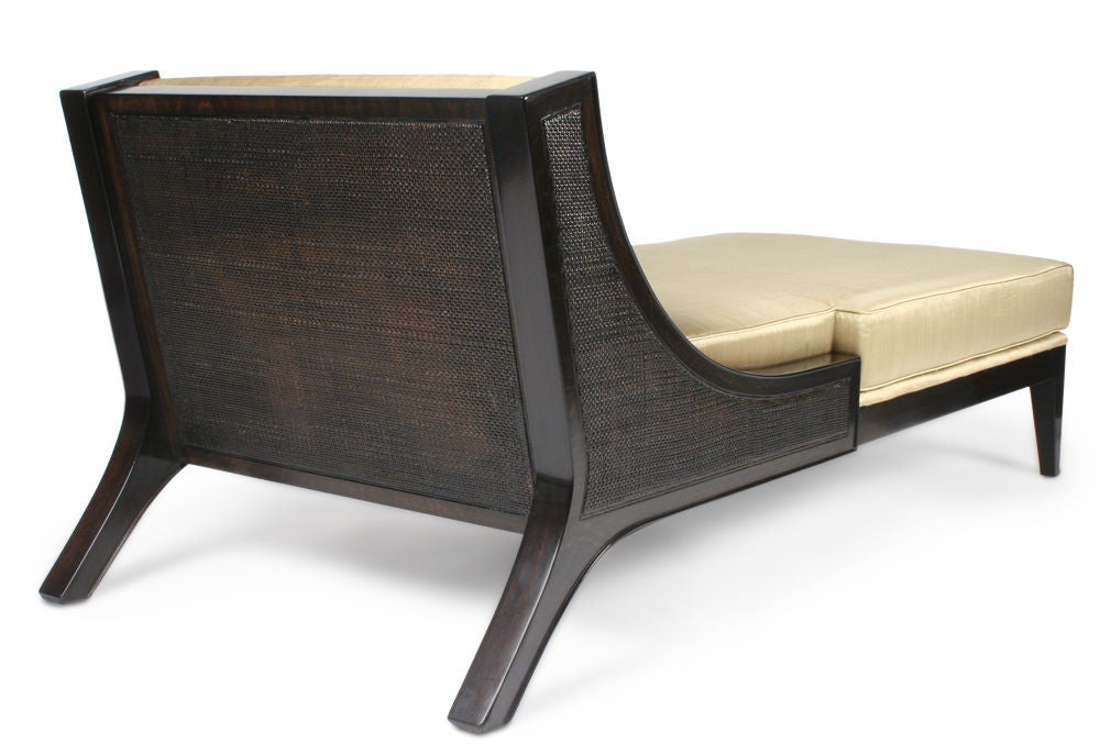 Mid-Century Modern American Sleigh Back Chaise Lounge by Tommi Parzinger for Parzinger Originals For Sale