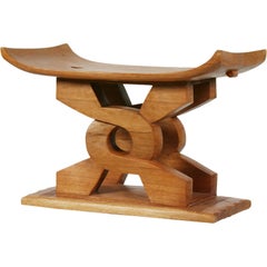 Tabouret ghanéen Ashanti "Nœud de la sagesse"