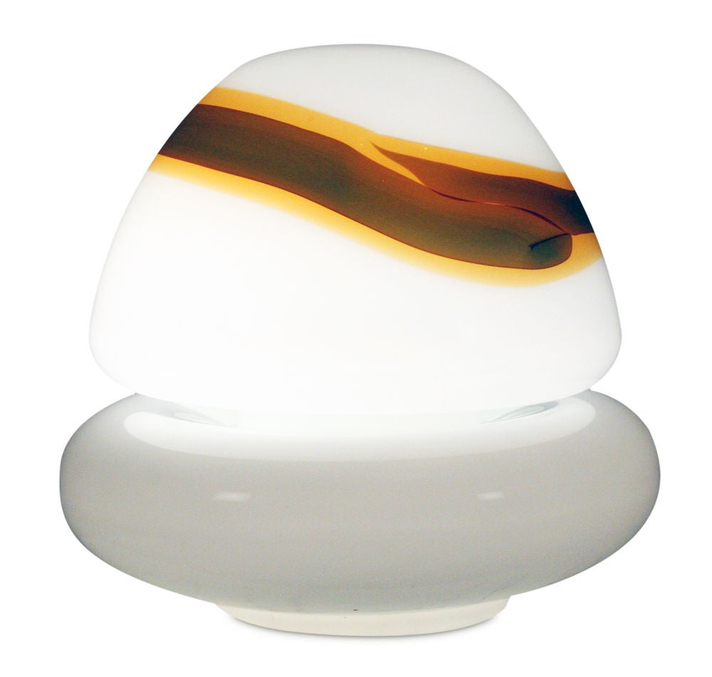 Italian Handblown Murano Glass 'Mushroom' Table Lamp by Vistosi In Excellent Condition For Sale In New York, NY