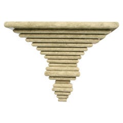 Italian Ziggurat Laminated Wall Console 8
