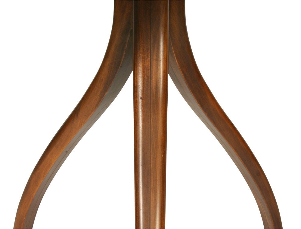 Mid-20th Century Inlaid Topped Tripod Gueridon Table by Drexel