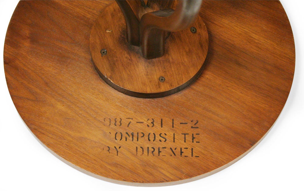 Inlaid Topped Tripod Gueridon Table by Drexel 2