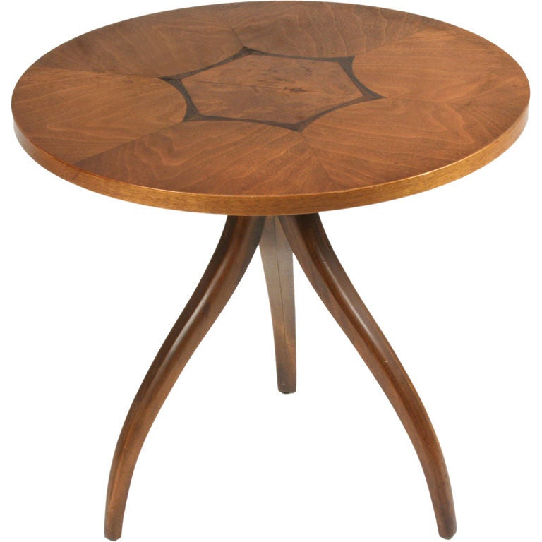 Inlaid Topped Tripod Gueridon Table by Drexel