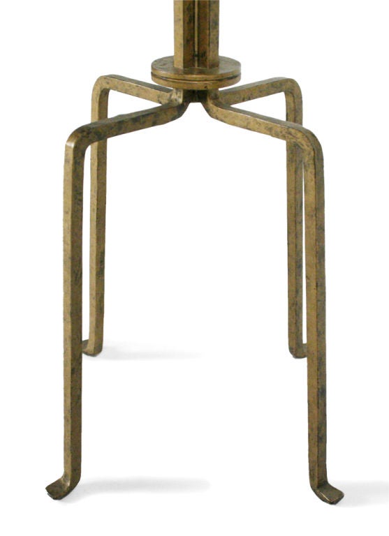 Gilt Wrought Iron Candelabra Floor Lamp by Tommi Parzinger For Sale 2