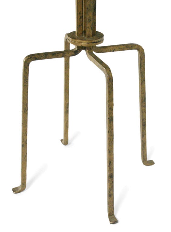 Gilt Wrought Iron Candelabra Floor Lamp by Tommi Parzinger For Sale 3