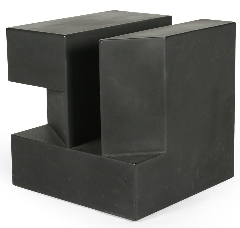 black cube sculpture