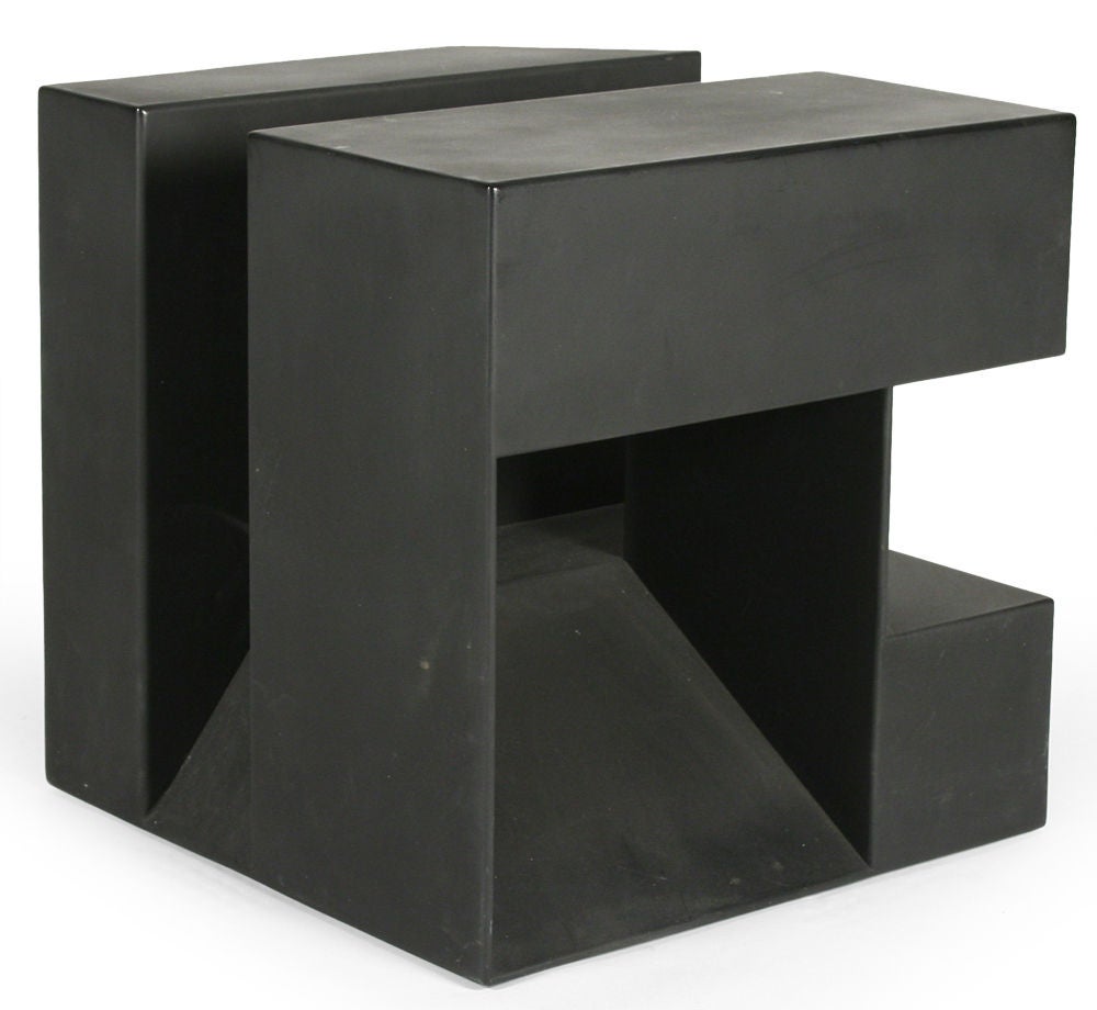 black cube statue