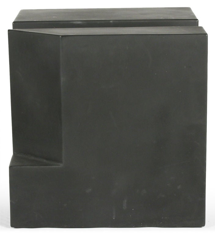 Mid-20th Century American ‘Black Cube’ Aluminum Sculpture by Alfredo Halegua For Sale