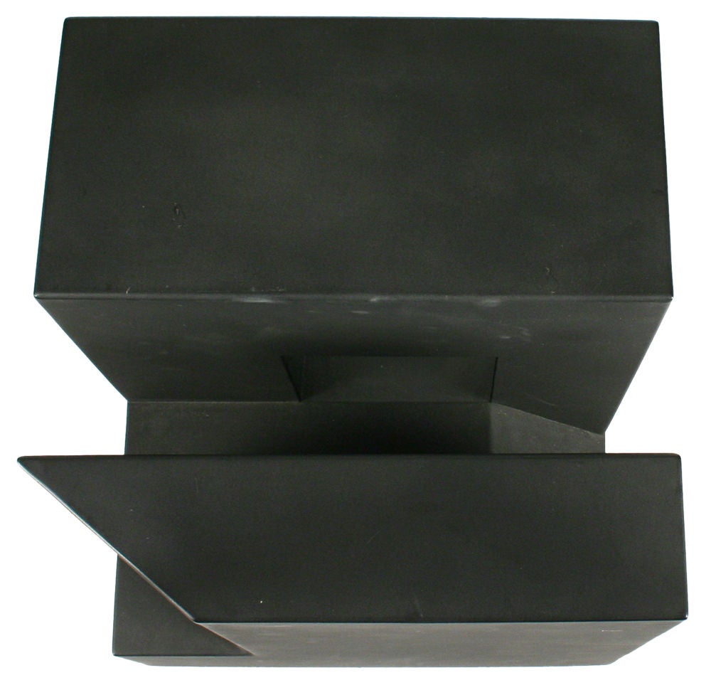 American ‘Black Cube’ Aluminum Sculpture by Alfredo Halegua For Sale 1