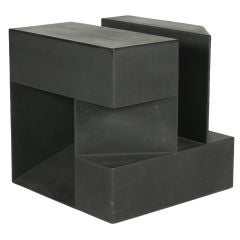 "Black Cube" Aluminum Sculpture by Alfredo Halegua