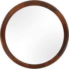 Danish Circular Rosewood Mirror
