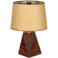 Geometric Laminated Wood Table Lamp by Gordon Martz