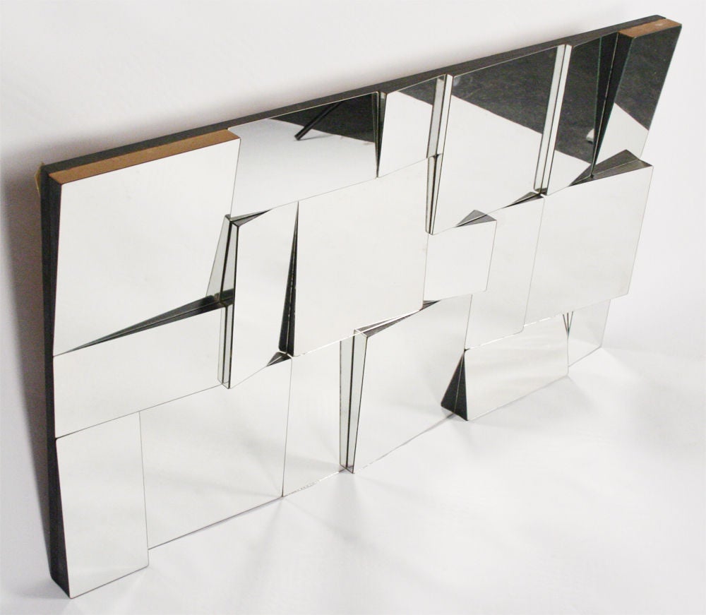 Rare 'Slopes' Mirrored Wall Sculpture by Neal Small In Excellent Condition In New York, NY