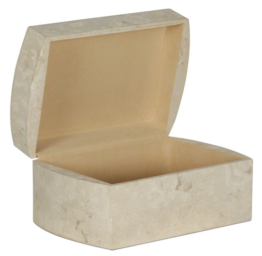 Hollywood Regency Filipino Limestone Wrapped Jewelry Box For Sale