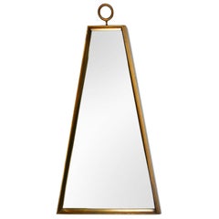 American Trapezoidal Giltwood Frame Mirror after Tommi Parzinger
