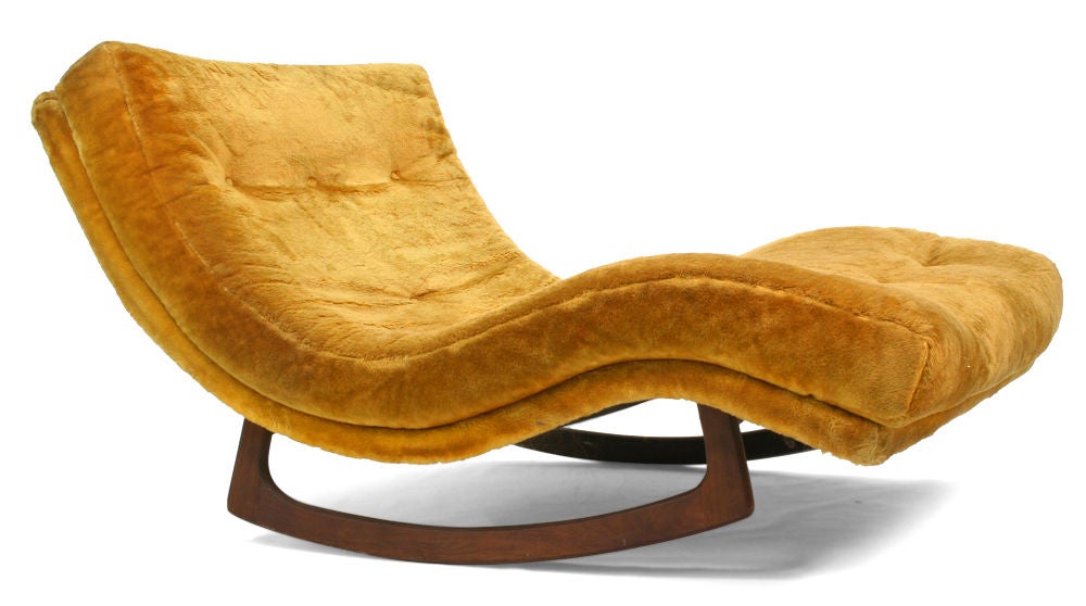 Mid-Century Modern American Doublewide Rocking Chaise Longue by Adrian Pearsall for Craft Assoc. For Sale