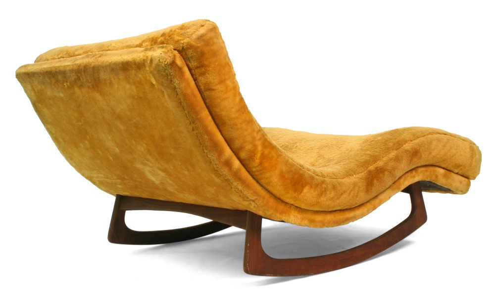 Upholstery American Doublewide Rocking Chaise Longue by Adrian Pearsall for Craft Assoc. For Sale