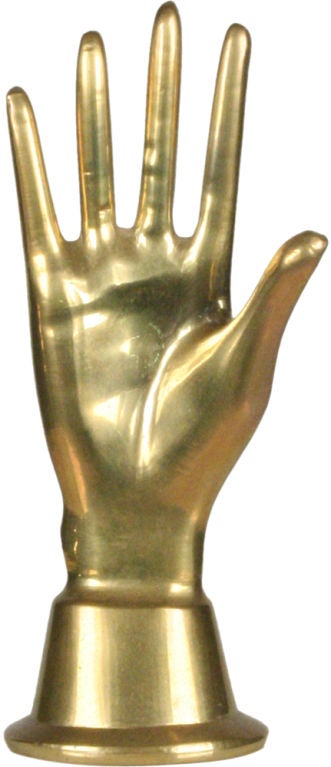 Cast Brass Open Hand Sculpture Glove Mold