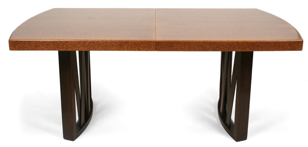Amerikanischer Esstisch mit Korkplatte von Paul Frankl für Johnson Furniture Co. (Moderne der Mitte des Jahrhunderts) im Angebot