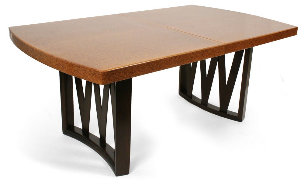 Amerikanischer Esstisch mit Korkplatte von Paul Frankl für Johnson Furniture Co. (amerikanisch) im Angebot