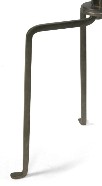 Nickeled Steel Candelabra Floor Lamp by Tommi Parzinger In Excellent Condition For Sale In New York, NY