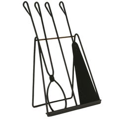 Easel Standing Fireplace Tool Set by Carl Auböck 