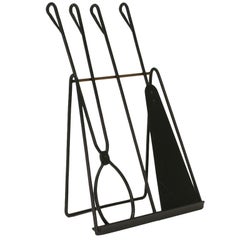 Easel Standing Fireplace Tool Set by Carl Auböck