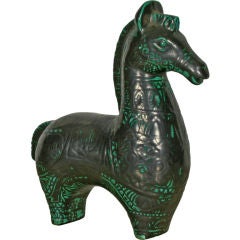 Sgraffito Cheval en céramique d'après Bitossi