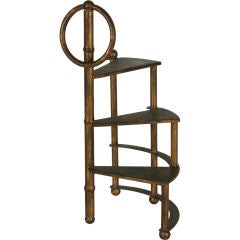 Miniature Gilt Iron Library Stairs