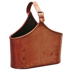 Saddle Strap Leather Magazine Satchel