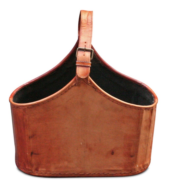 Saddle Strap Leather Magazine Satchel at 1stDibs