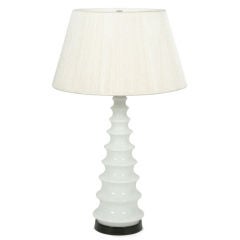 Cased Milk Glass Table Lamp by Holmegaard