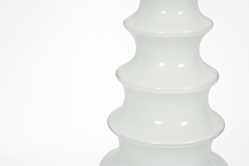 Cased Milk Glass Table Lamp by Holmegaard